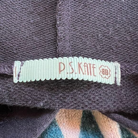 PS Kate Womens Hoodie Lightweight Hooded Sweatshirt Pullover Geo Print Medium - Picture 7 of 8